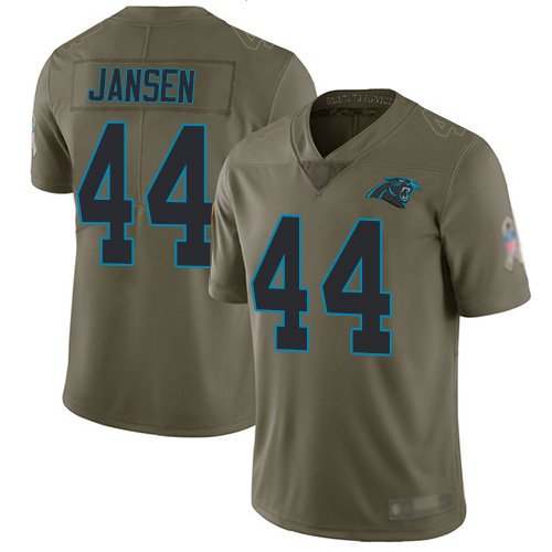 Carolina Panthers Limited Olive Youth J.J. Jansen Jersey NFL Football #44 2017 Salute to Service->carolina panthers->NFL Jersey